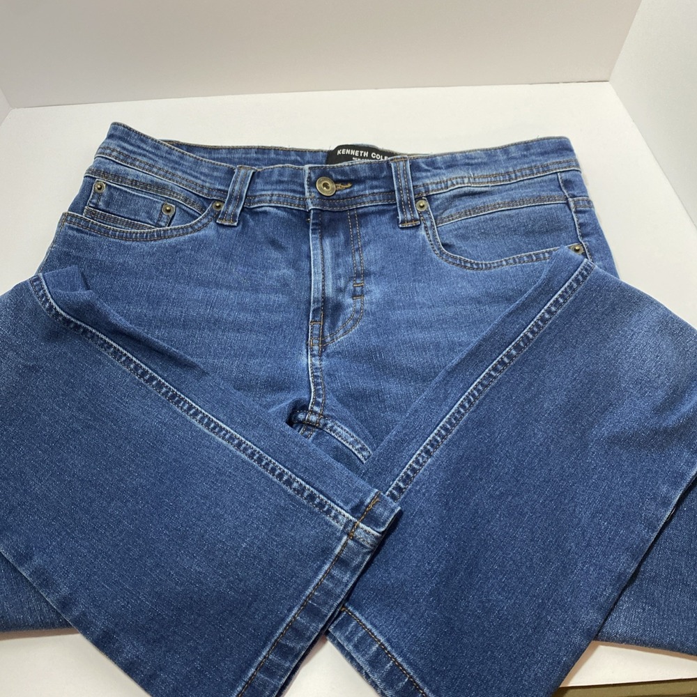 Kenneth Cole Jeans Mens Blue Slim Fit Denim (FITS 39x30) D1